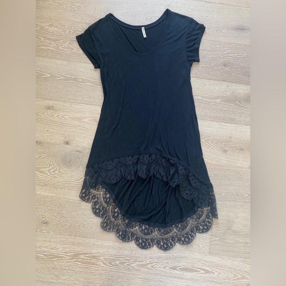 Emma & Sam high-low Black Lace dress